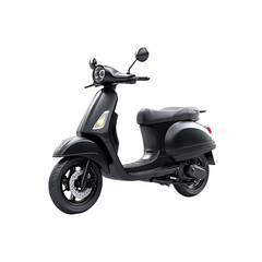 black scooter stripes isolated on a transparent background, in PNG format