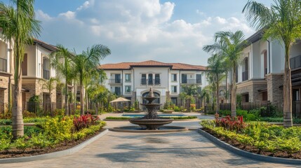 Fototapeta premium Luxury apartments offer premium amenities and services.