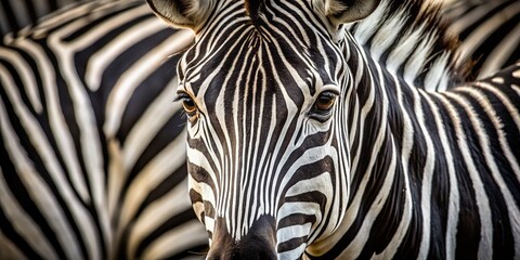 Fototapeta premium Minimalist Zebra Stripes Background: Abstract Black and White Texture