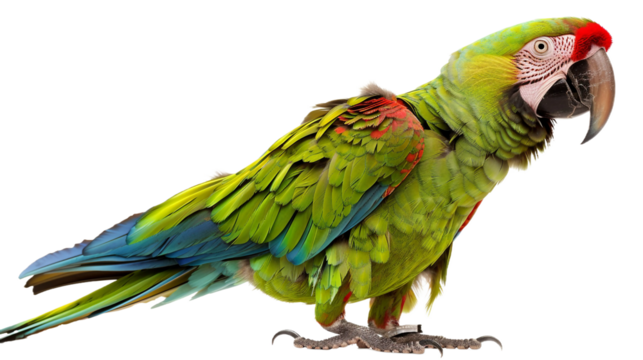 Majestic Regal Parrot on white background PNG.