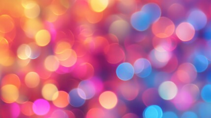 Fototapeta premium Colorful Bokeh Background with Blurred Lights Creating a Dreamy and Vibrant Atmosphere for Various Creative Projects and Design Uses