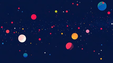 Colorful Planets and Stars in a Dark Galaxy