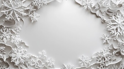 Fototapeta premium snowflakes with copy space 