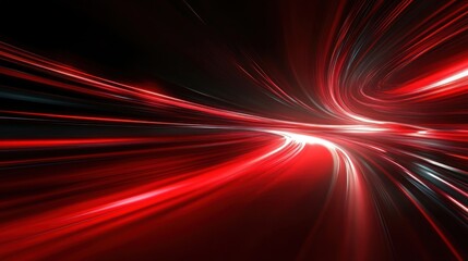 Abstract Speed Light Trails Dynamic Red and Black Swirls Energetic Motion Blurred Lines Powerful Visual
