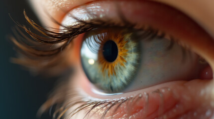 close up of a eye