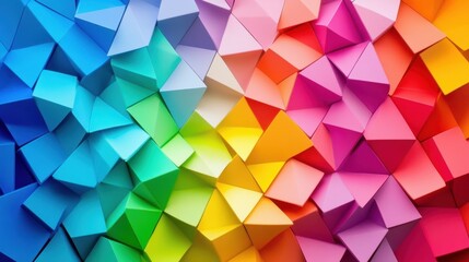 Obraz premium Vibrant Geometric Color Blocks Arrangement with Shades of Blue, Green, Yellow, Red, and Pink Creating a Stunning Abstract Background for Creative Projects