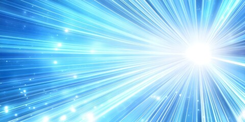 Fototapeta premium A burst of bright blue light with rays extending outward, creating a dynamic and energetic visual effect. Concept Radiant Blue Light, Energetic Visual Effects, Dynamic Lighting, Burst of Color