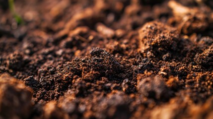 Organic Gardening: Earthy Brown Soil Background for Planting and Farming Studio Shoot