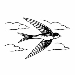 flying bird silhouette