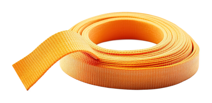 Flexible Yoga Strap for Improved Stretching Isolated on White Background