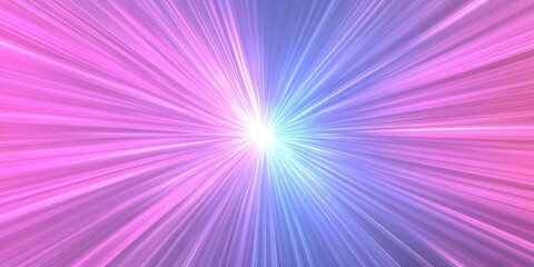 Obraz premium A burst of light radiating outward with vibrant pink and blue streaks, creating a dynamic and colorful explosion effect. Concept Light Burst Effect, Vibrant Colors, Dynamic Visuals