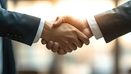 Business handshake signifies a successful agreement