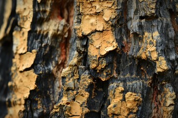 Rough Textured Tree Bark Background in Aged Vintage Design