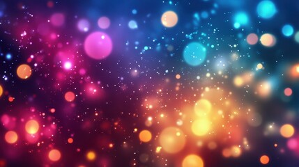 Colorful Bokeh Background with Soft Lights Creating a Dreamlike Atmosphere for Use in Creative Designs and Artistic Projects