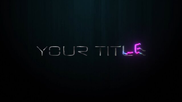 Futuristic Colorful Glitch Intro Title