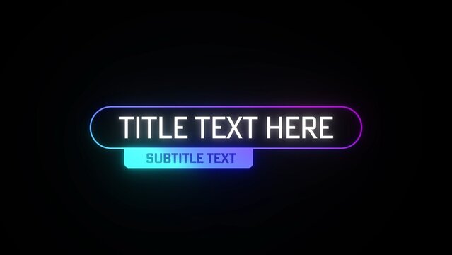 Epic Neon Gradient Glow Title & Subtitle Reveal