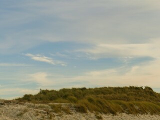 Fototapeta premium blue sky over a dune 