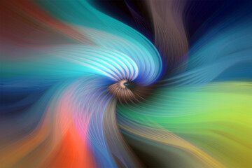 Vibrant abstract background with colorful swirling patterns, blending vivid red, pink, blue, and yellow hues. Perfect for modern art, design projects, or digital creativity