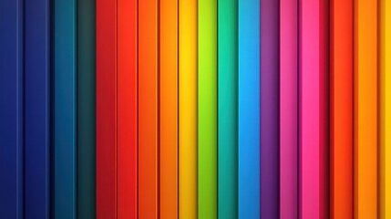 Obraz premium Vibrant Vertical Stripes in a Spectrum of Colors Displaying a Playful and Energetic Background Perfect for Creative Projects and Design Elements
