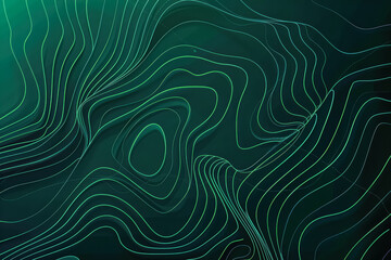 Green and black image of a wave with a lot of lines.