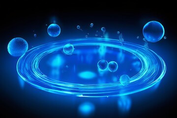 blue glow with size variation blue glowing circles with size bas