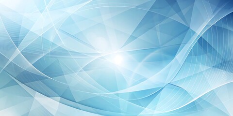 Fototapeta premium Soft blue geometric abstract wallpaper with gentle gradient effects