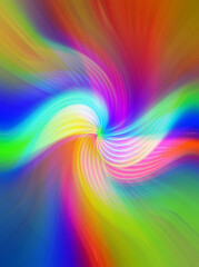 Vibrant abstract background with colorful swirling patterns, blending vivid red, pink, blue, and yellow hues. Perfect for modern art, design projects, or digital creativity