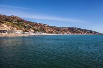 Panorama of Malibu city , California , USA