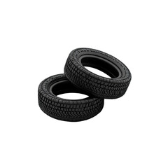 tires stacked isolated on a transparent background, in PNG format