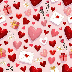 Seamless pattern of sweet valentine