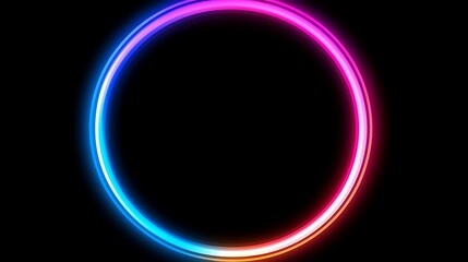 Obraz premium Vibrant Neon Circle Abstract Design Background