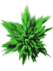 Green Powder Explosion, Isolated

