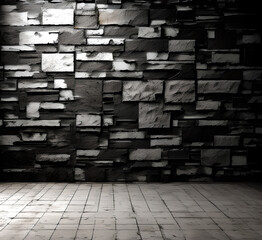 Obraz premium Grunge metal wall texture background, suitable for Halloween theme background, old cracks in cement, dusty old film effect texture, horror concrete imitation facade wall, generative AI 