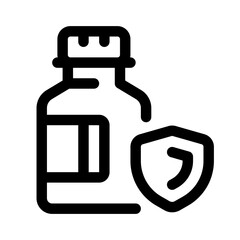 Vitamin Line Icon. Single icon, line vector icon