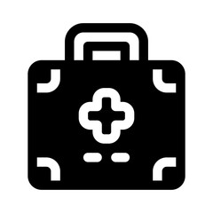 Aid Kit Glyph Icon. Single icon, glyph vector icon