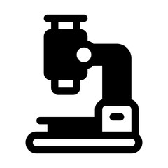 Microscope Glyph Icon. Single icon, glyph vector icon