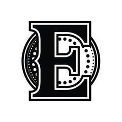 E letter logo icon vector illustration