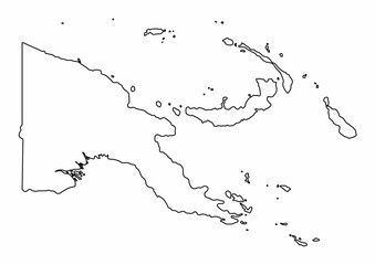 Papua New Guinea outline map