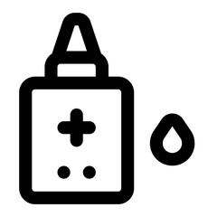 Eyedrop Simple Line Icon. Single icon, line vector icon