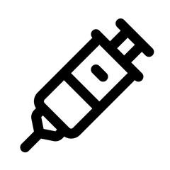 Syringe Simple Line Icon. Single icon, line vector icon