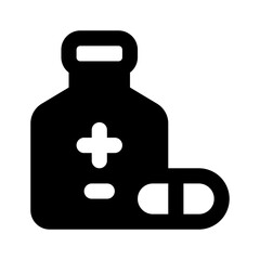Medicine Simple Glyph Icon. Single icon, glyph vector icon