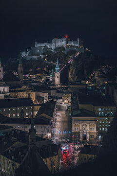 Salzburg castle and city