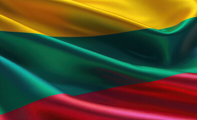 Fototapeta premium lithuanian flag for national Day or Independence Day of lithuania