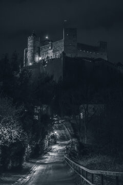 Dramatic night castle
