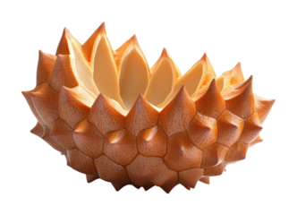 Durian fruit showcase high fidelity generative ai creative environment artistic viewpoint isolated on transparent background png