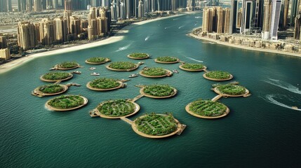 Floating Gardens in Dubai Marina.