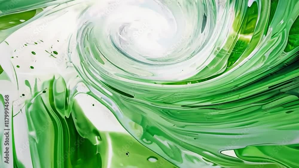 Aufkleber abstract swirling green and white: a mesmerizing abstract background image featuring swirling patter