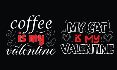 valentine Day typography T Shirt Design Bundle vector