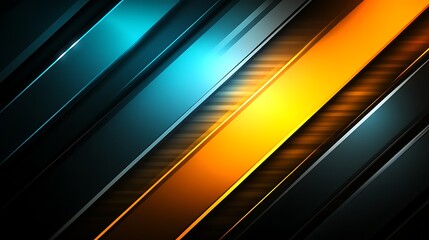 Fototapeta premium Abstract Diagonal Lines Orange Blue Dark Background