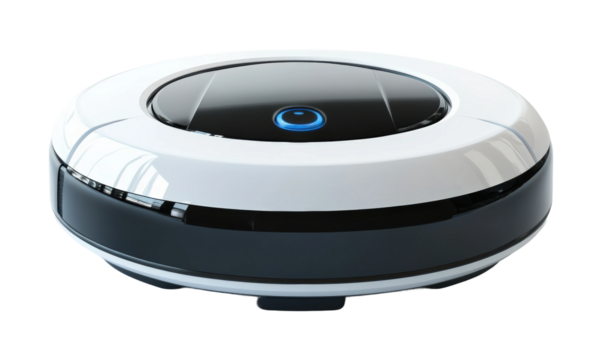 Compact robot for daily household tasks home product clean environment eye level smart technology solutions isolated on transparent background png